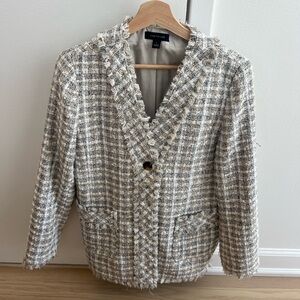Fringe Tweed Cardigan Jacket